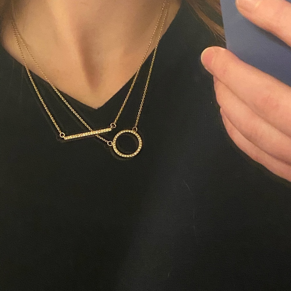 Banana republic gold diamond necklaces
